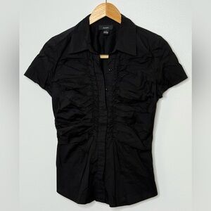 227.    ALFANI Black Ruched Women's Top SIZE 8